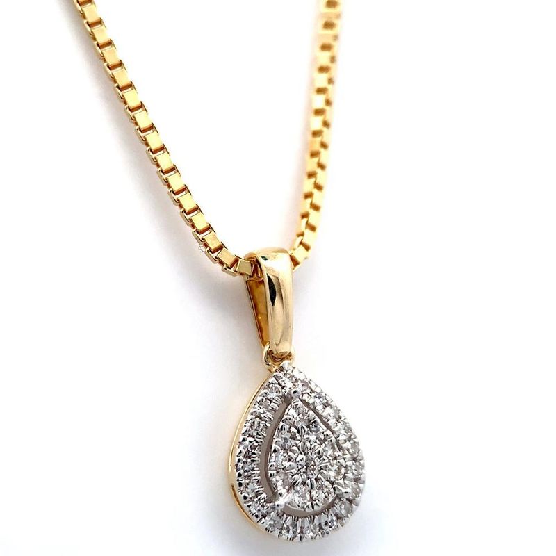 SpesialPris! Gullsmykke 0.10 carat diamanter